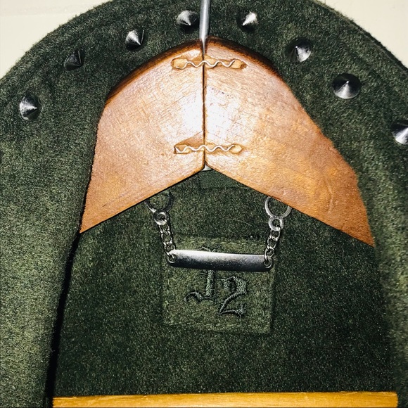 Rare L2 Faux Leather Jacket with Wool-Dark Olive - Picture 4 of 14